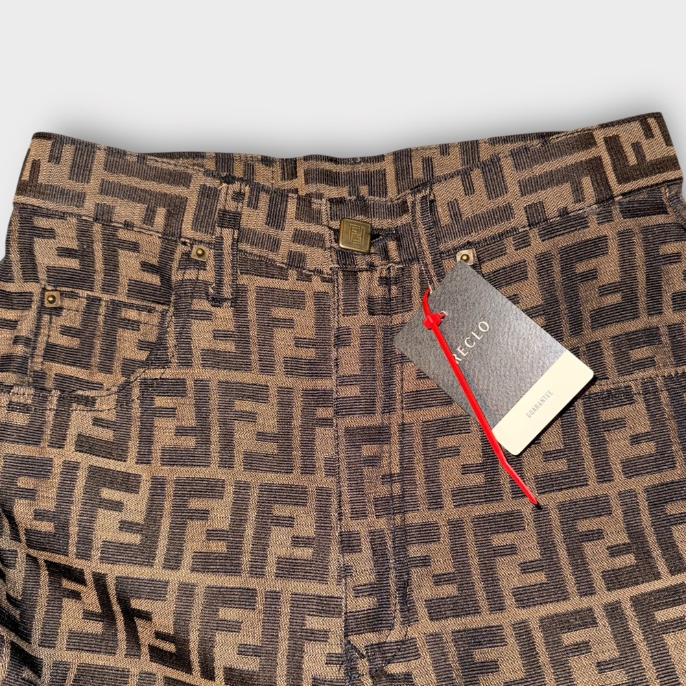Authentic Vintage Fendi Zucca Monogram Jeans – IT 41 (fits 26/27) - Picture 5 of 16